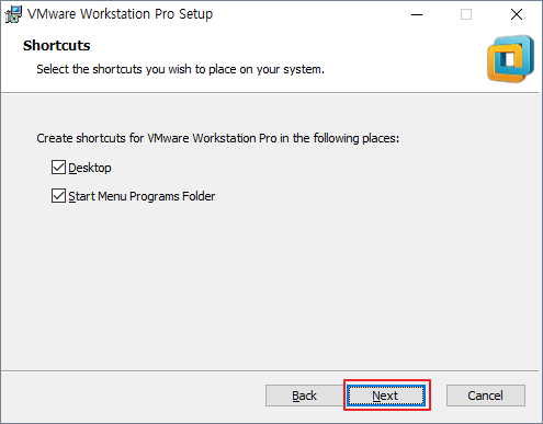 VMware Workstation 12 설치-Shortcuts