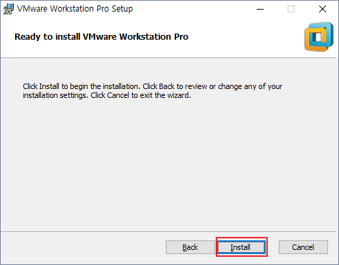 VMware Workstation 12 설치-Ready to install VMsare Workstation Pro